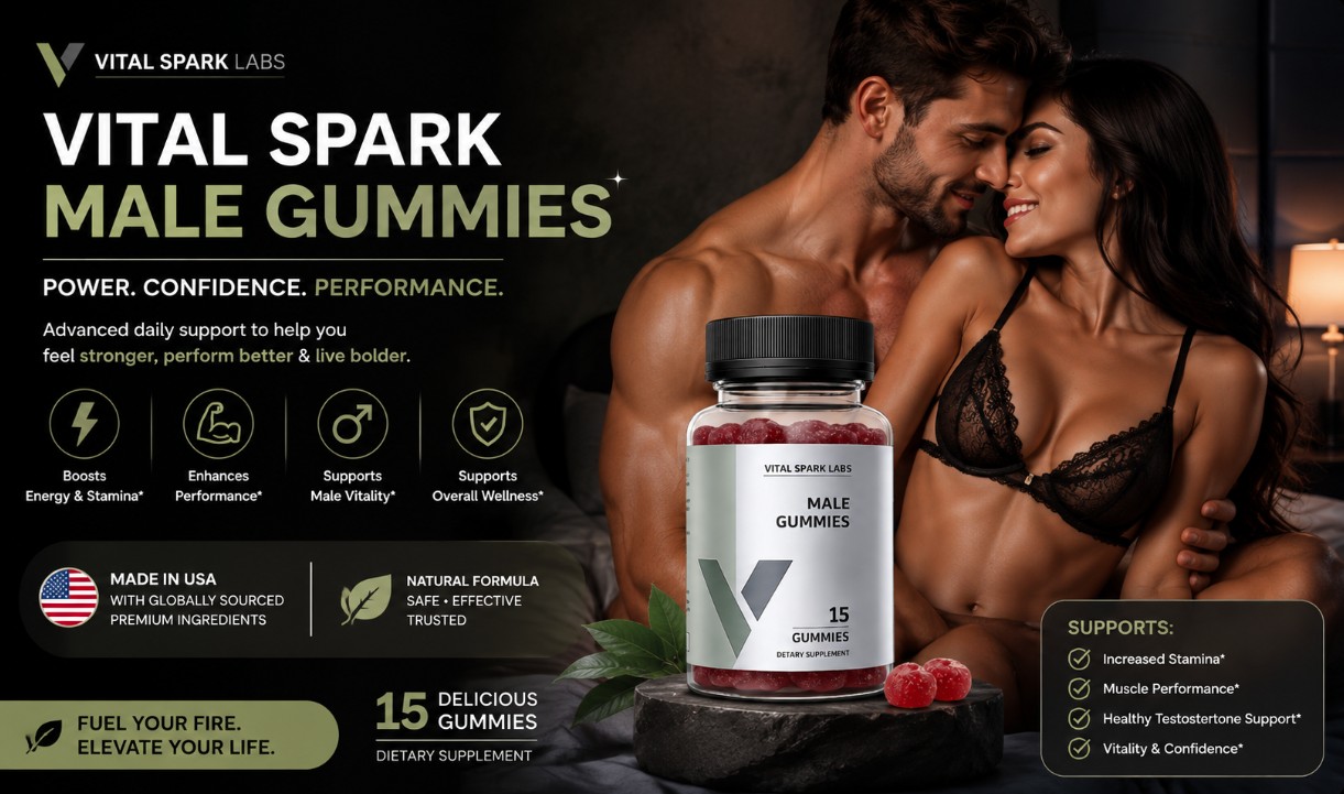 Vital Spark Male Gummies benefits banner